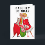 VINTAGE ROMANTIC CHRISTMAS CARD FOR WIFE<br><div class="desc">NAUGHTY OR NICE? YOU KNOW WHICH ONE I PREFER CARD</div>