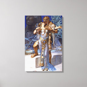 vintage romantic couple anthony cleopatra classic canvas print