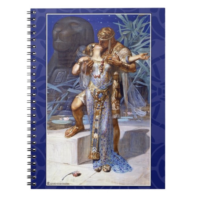 vintage romantic couple anthony cleopatra classic notebook (Front)