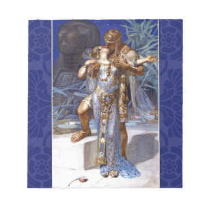 vintage romantic couple anthony cleopatra classic notepad
