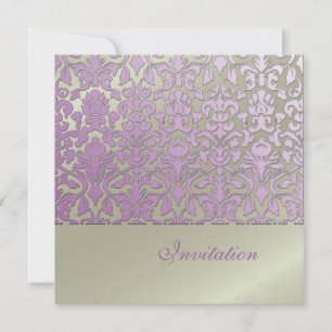 Vintage + Romantic Damask Wedding Invitations
