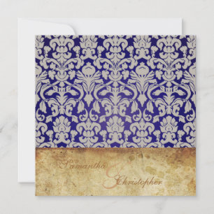 Vintage + Romantic Damask Wedding Invitations