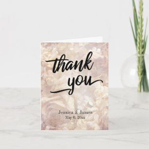Vintage, Romantic, Floral, Wedding Thank You Card