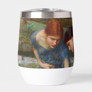 Vintage Romantic Garden Women Pre-Raphaelite