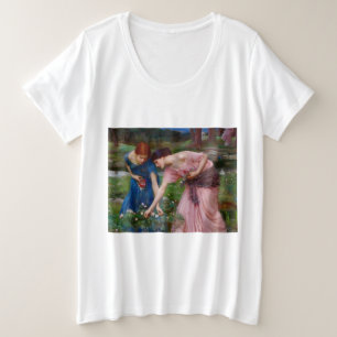 Vintage Romantic Garden Women Pre-Raphaelite Plus Size T-Shirt