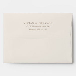 Vintage Romantic Gold and Ivory Wedding Envelope