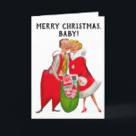 VINTAGE ROMANTIC 'I LOVE YOU' CHRISTMAS CARD<br><div class="desc">MERRY CHRISTMAS,  BABY! I LOVE YOU! VINTAGE CARD.</div>