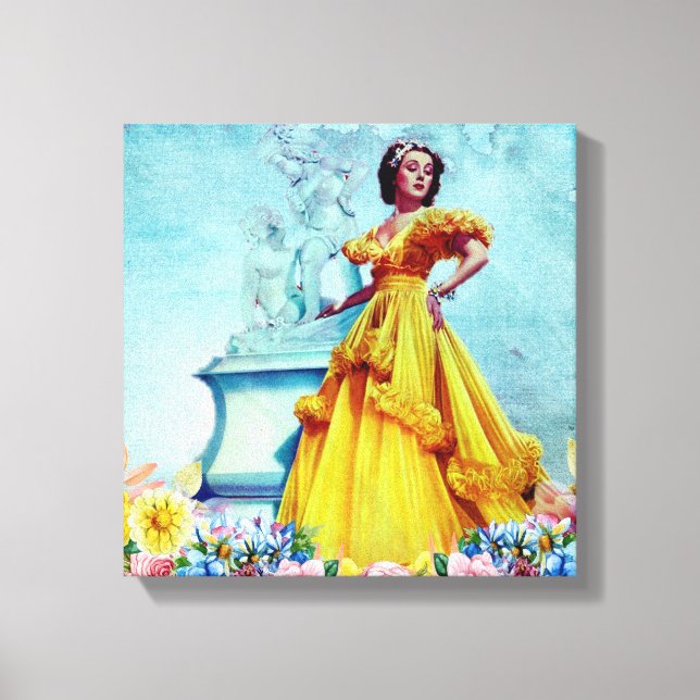 Vintage Romantic Lady Canvas Print (Front)