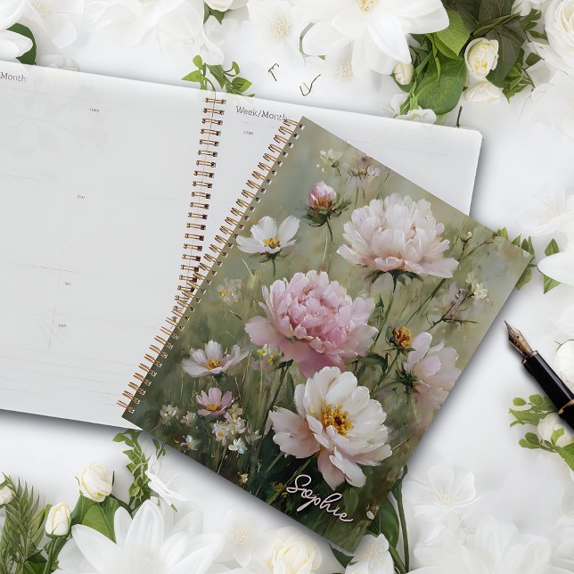 Vintage Romantic Pastel Wildflower Personalised Planner (Creator Uploaded)
