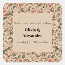 Vintage Romantic Peony & Rose Garden Pattern