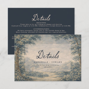 Vintage Romantic tapestry Wedding Details Enclosure Card