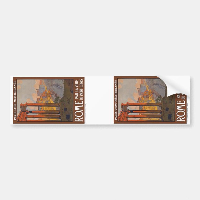 Vintage Rome Italy Bumper Sticker (Front)