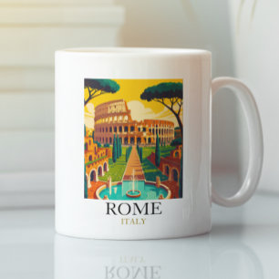 Vintage  Rome Italy Colosseum Travel Coffee Mug
