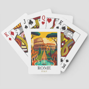 Vintage Rome Italy Colosseum Travel Playing Cards