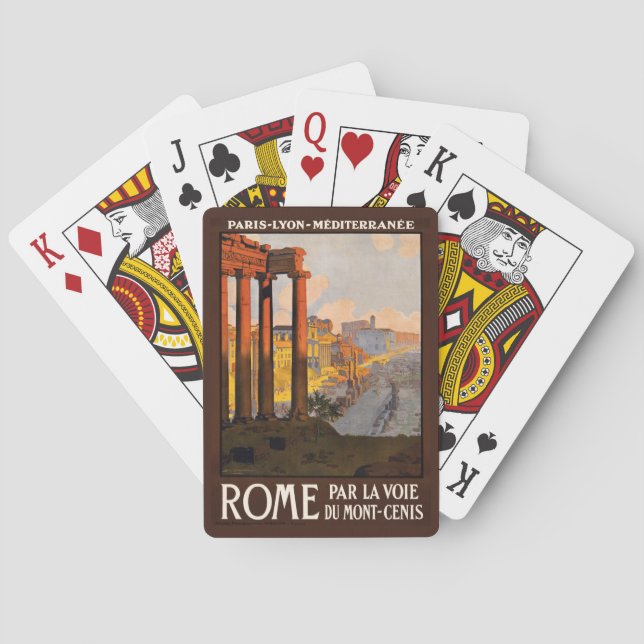 Vintage Rome Italy playing cards (Back)