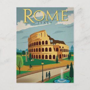 Vintage Rome Italy Travel Postcard