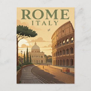 Vintage Rome Travel Postcard