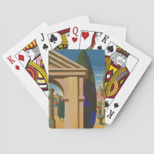 Vintage Rome Travel Poster Art Playing Cards
