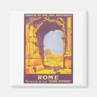Vintage Rome Travel Poster Magnet
