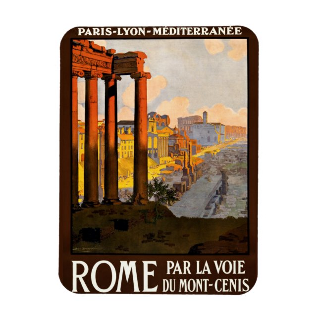 Vintage Rome - Travel to Italy Magnet (Vertical)