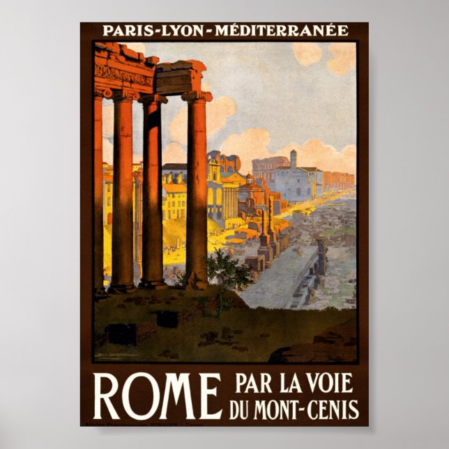 Vintage Rome - Travel to Italy Poster (Front)