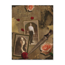 Vintage Romeo and Juliet Scrapbook Postcard