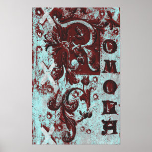 Vintage Romola Book Cover Grunge Poster