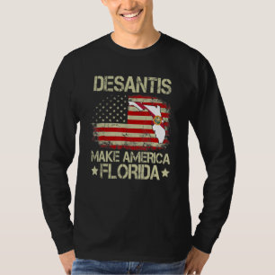 Vintage Ron DeSantis 2024 Make America Florida Ame T-Shirt