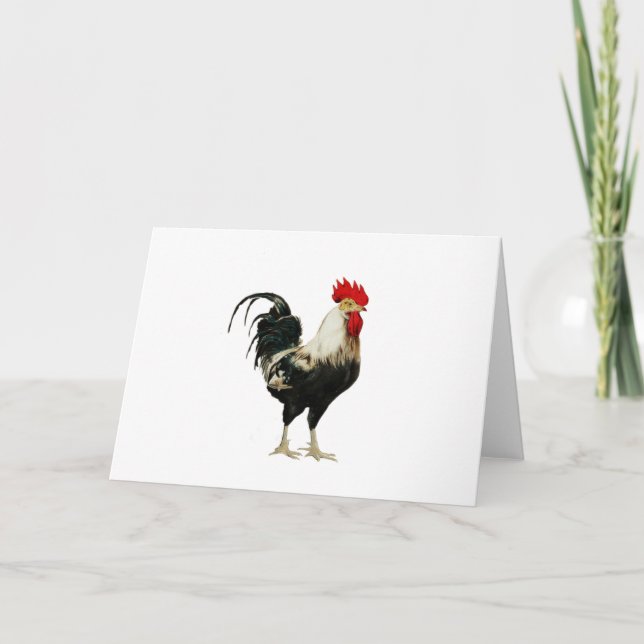 Vintage Rooster Chicken Customise Animal best Card (Front)