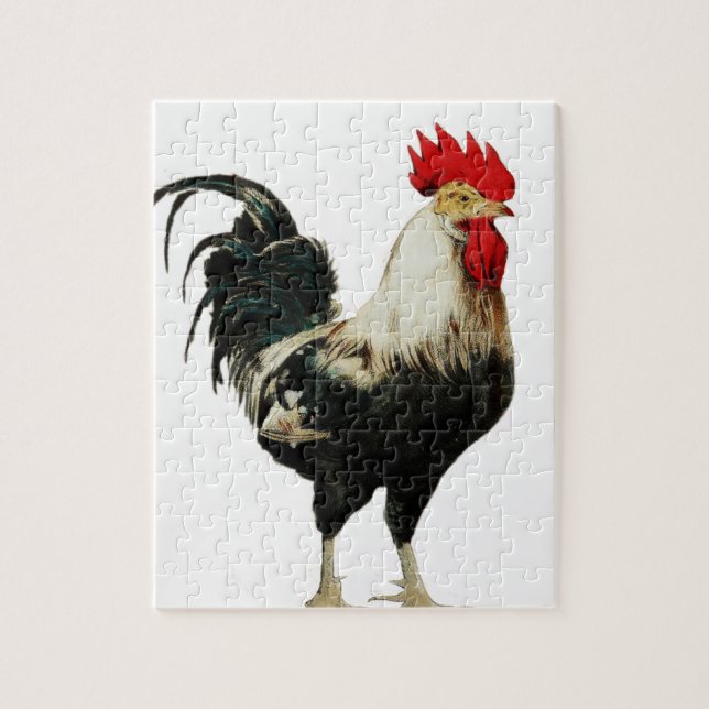 Vintage Rooster Chicken Customise Animal best Jigsaw Puzzle (Vertical)