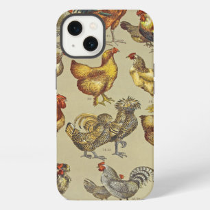 Vintage Rooster Chicken Pattern: Farmhouse Art iPhone 13 Case