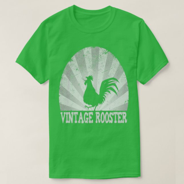 Vintage Rooster Design grey Triblend T-Shirt (Design Front)