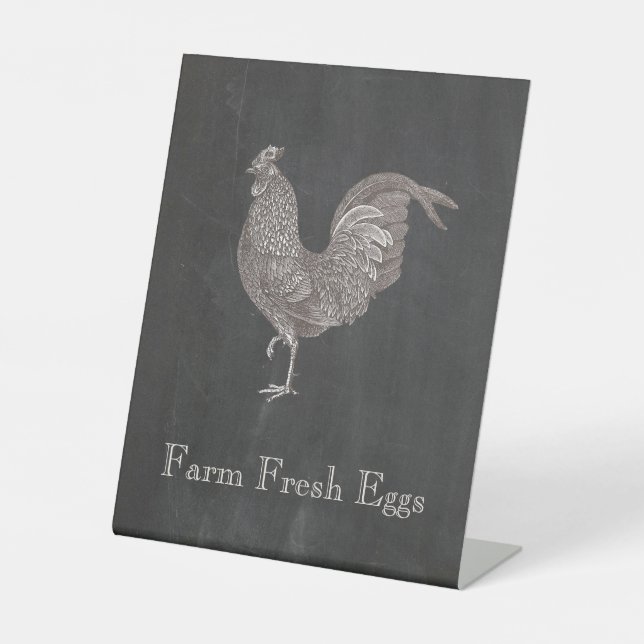 Vintage Rooster Farm  Pedestal Sign (Front)
