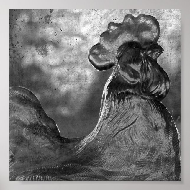 Vintage Rooster of Glass Poster (Front)