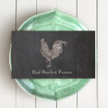 Vintage Rooster Personal Chef Business Card<br><div class="desc">Vintage etching of rooster on weathered and blackboard background.</div>