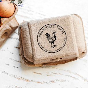 Vintage Rooster Rubber Stamp