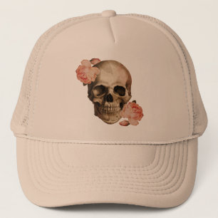 Vintage Rosa Skull Collage Trucker Hat