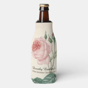 Vintage Rose 90th Birthday Celebration Bottle Cooler