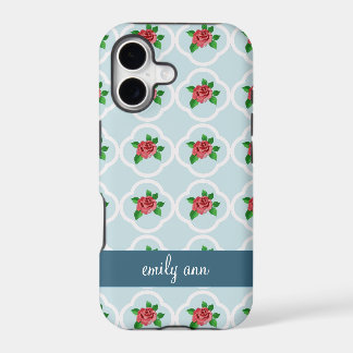 Vintage Rose and Quatrefoil iPhone4 Case