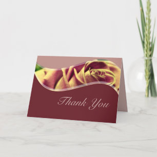 Vintage Rose Art Thank You Card