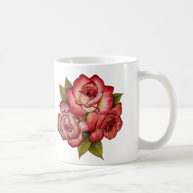 Vintage Rose Bouquet Mug (Right)