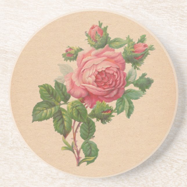 Vintage Rose Coaster (Front)