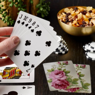 Vintage Rose Elegance Playing Cards