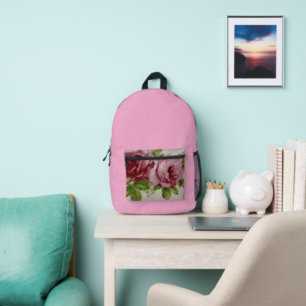 Vintage Rose Elegance  Printed Backpack