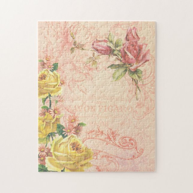 Vintage Rose Ephemera Jigsaw Puzzle (Vertical)