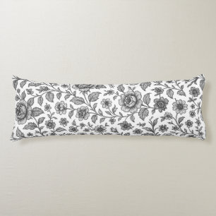 Vintage Rose Floral Pattern  Body Cushion