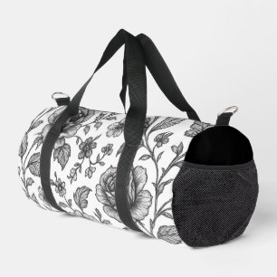 Vintage Rose Floral Pattern  Duffle Bag