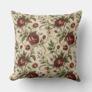 Vintage Rose Floral Print Pattern - Flowers Design Cushion
