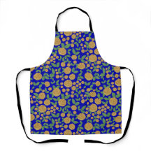 Vintage Rose Floral Yellow Blue