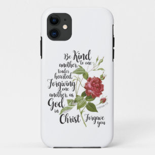 Vintage Rose flower illustrated with bible verse Case-Mate iPhone Case